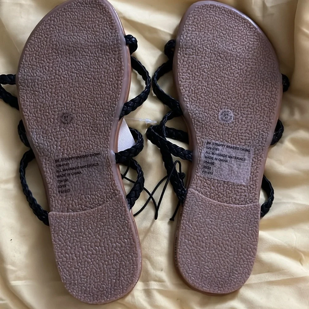 ANA braided women’s flat flip flop sandals